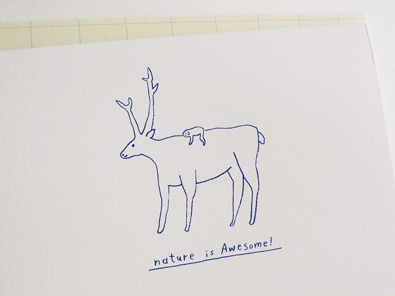 Nature is awesome card (set of 2)