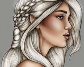 Game of Thrones Daenerys Targaryen A4 Art Print by Hungry Designs