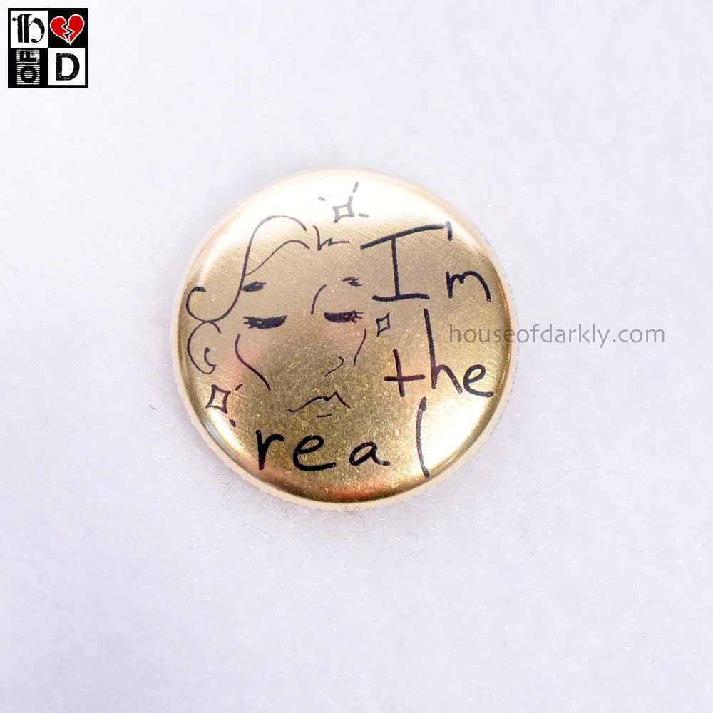 I'm the real Benedict Cumberbatch meme 24K Gold Plate pinback button 1" special edition