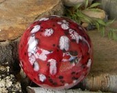 Fairy Garden  Gazing Ball  glazed  orb  Globe   handmade ceramic Pottery Crystal glaze