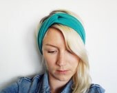 The Twist Turban Headband- In Jade