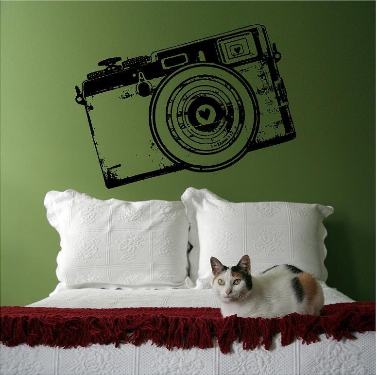 Retro Camera Customizable Wall Decal