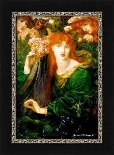 Dante Gabriel Rossetti Print:  "La Ghirlandata" 1873 Giclee Artist's Print