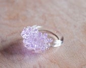 Glass Cluster Ring - Lilac