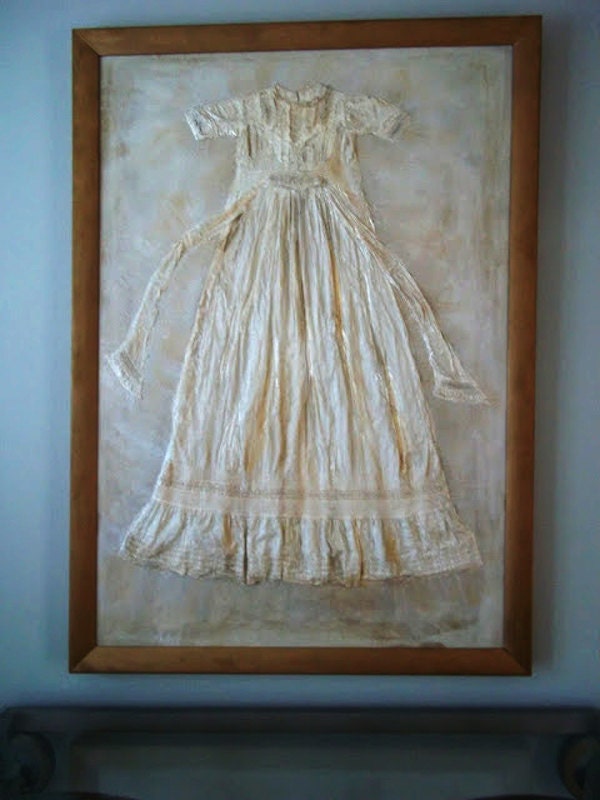 Custom Painting, Christening gown, "Memories Becoming Art"
