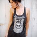 Impala Tank - womens print fringe tri-blend racerback jersey tank - by Bark Decor