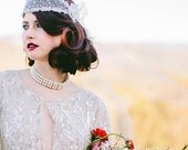 Great Gatsby, 1920's style wedding headband. wedding hair