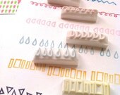 geometric rubber stamp. hand carved rubber stamp. hand carved stamp. extra small. CHOOSE ONE