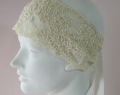 Gatsby Ivory Lace Flapper Headband
