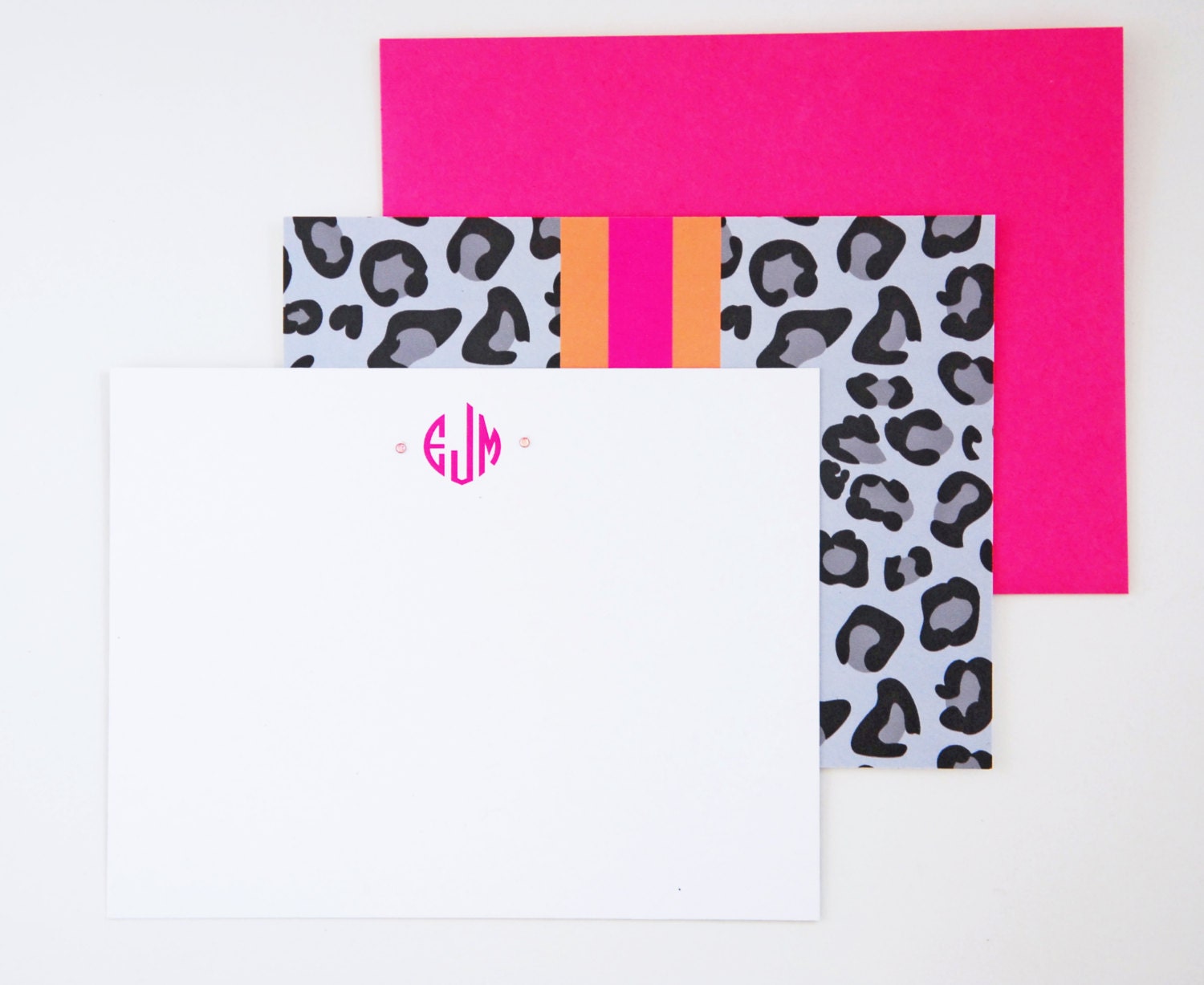 Personalized Notecards - set of 10 - CHEETAH Collection