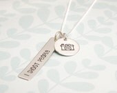 I Shoot People Hand Stamped Sterling Silver Necklace