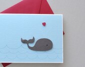 Valentine, hugs and kisses, hearts, love, everyday, whale you be my valentine, whale, sea creatures, blank note card.