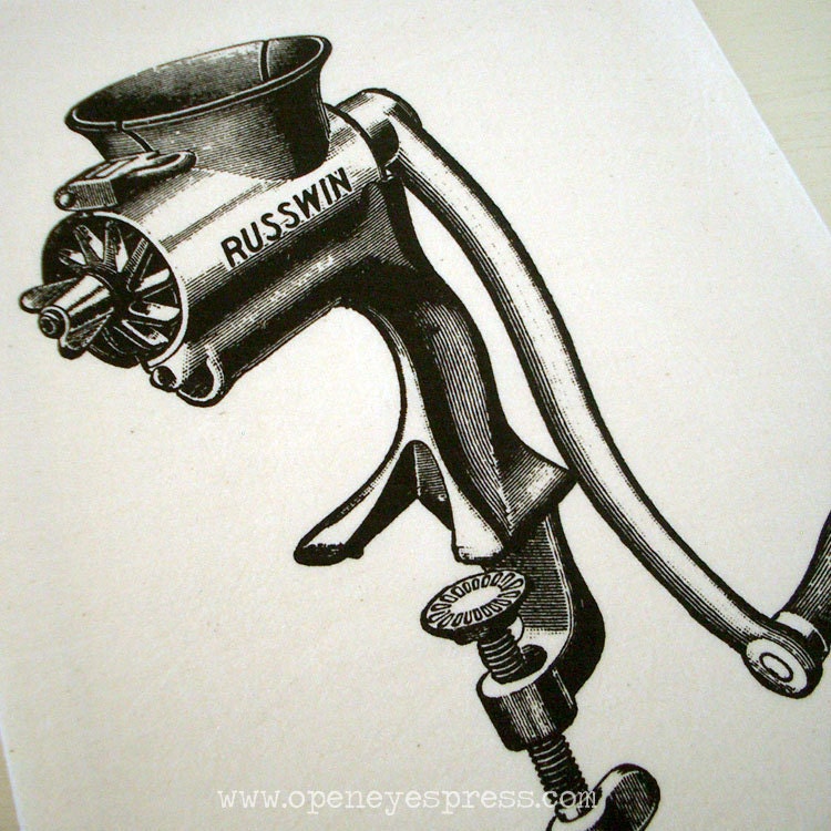 Natural Cotton Tea Towel /// MEAT GRINDER