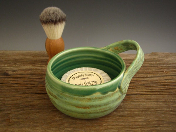 Celtic Shaving Mug - Wheel Thrown Pottery Shave Mug - by DirtKicker Pottery