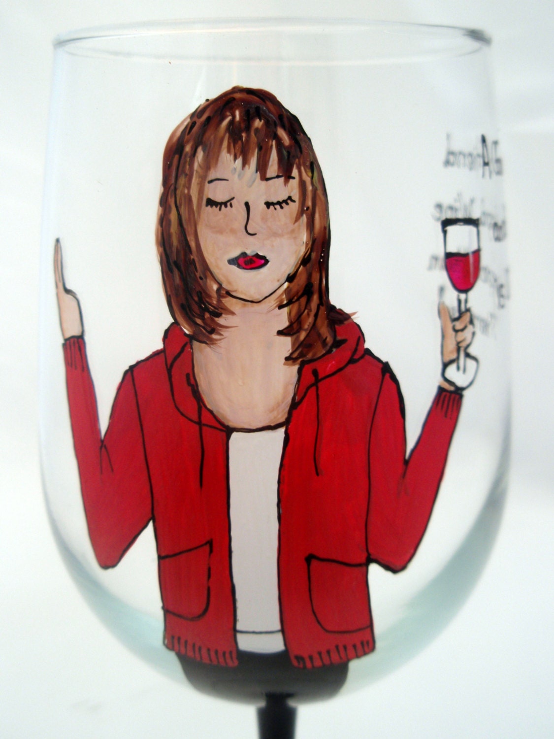 Personalized Wine Glass Funny Quote Diva Red Hoodie