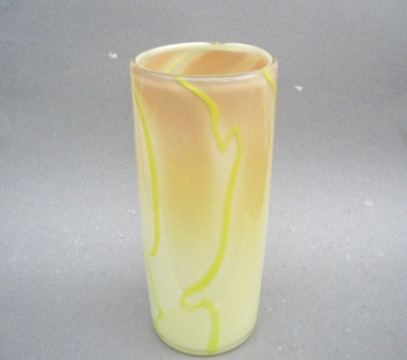 Hand Blown Tall Glass Vase One of a kind ooak