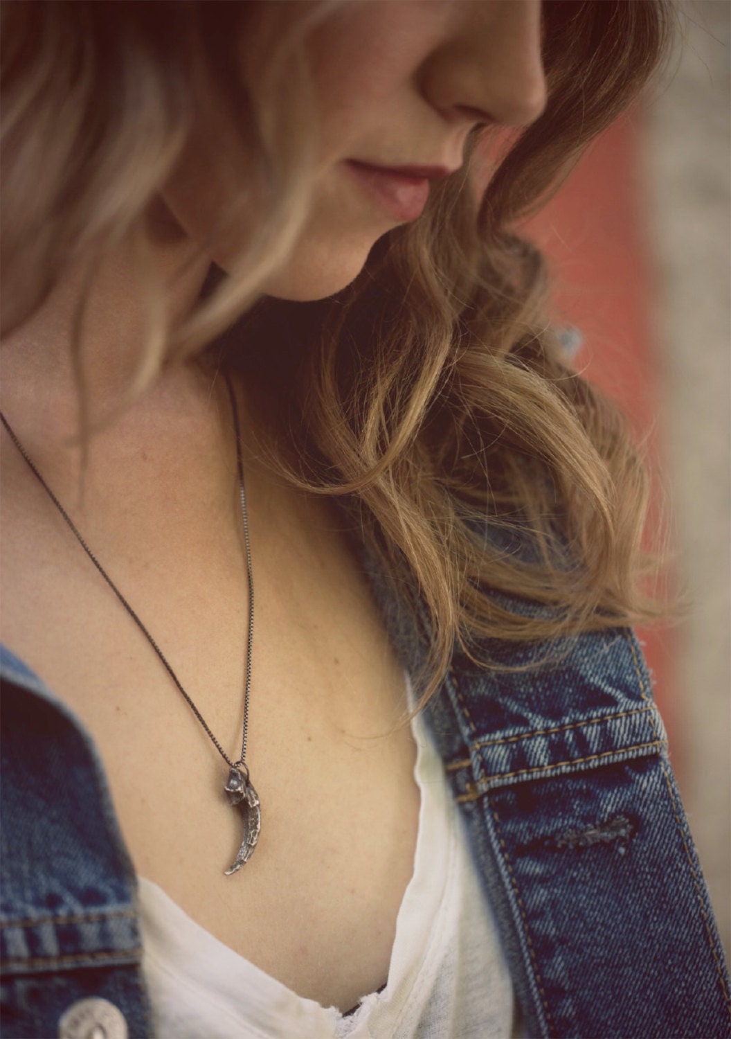 Great Horned Owl Talon Necklace - Black