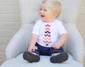 Chevron Baby Boy Tie Onesie  - children, custom baby clothing sizes nb-18m, One-piece, Mustache Party, Little Man, Father's Day Gift