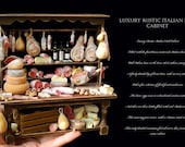 Luxury Rustic Italian Deli Cabinet  - Artisan fully Handmade Miniature in 12th scale. From After Dark miniatures.