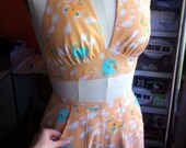 Retro Elephant Sun Suit Upcycled OOAK Pin Up