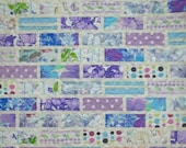 A "Graffiti On A Subway Wall" Lap Quilt or Throw, Up-cycled Vintage Sheets