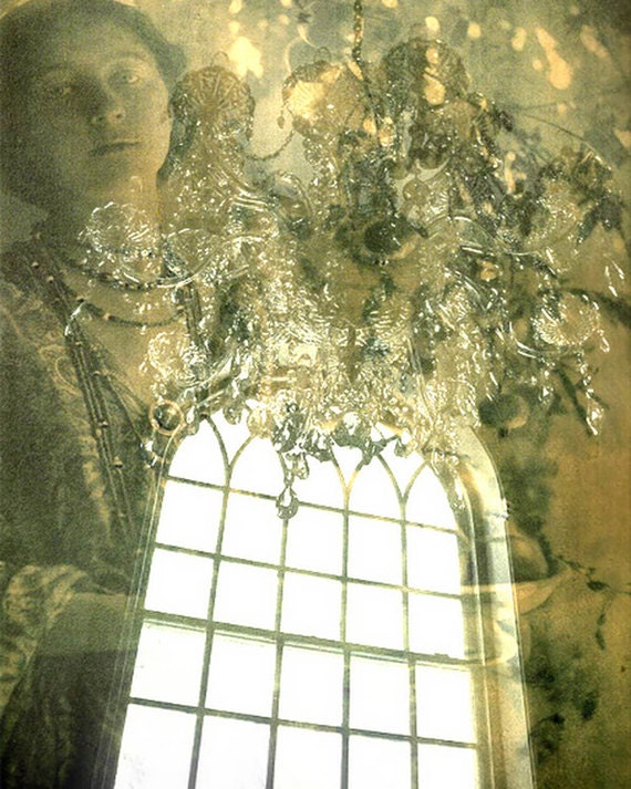 Haunted Photograph "Watch Her Disappear" Dreamy Haunted Fine Art Photograph Print - Pale Pastel Green