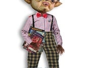 Cyprien  - articulated Paper Doll 9.1 inches -  werewolf  doll halloween monsters freak creatures  teen wolf art doll funny