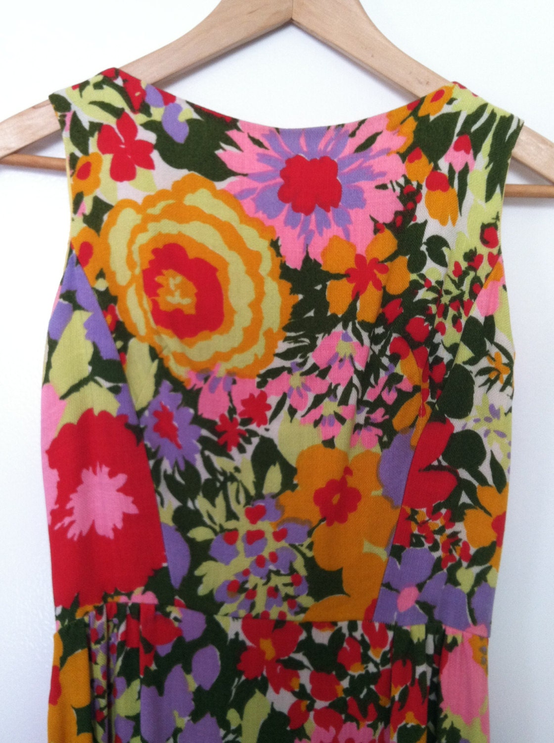 Flower Power FLORAL 70's Maxi SUNDRESS Small
