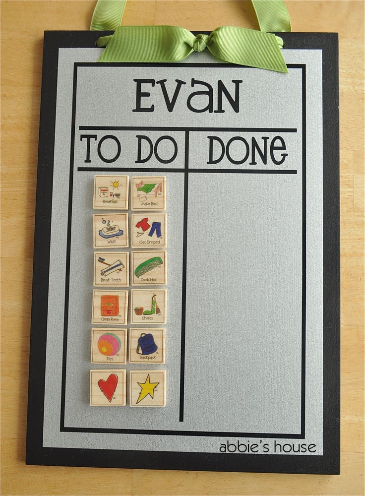 CHORE CHART COMBINATION - Set includes Chore Chart & Basic Magnet Set of 12
