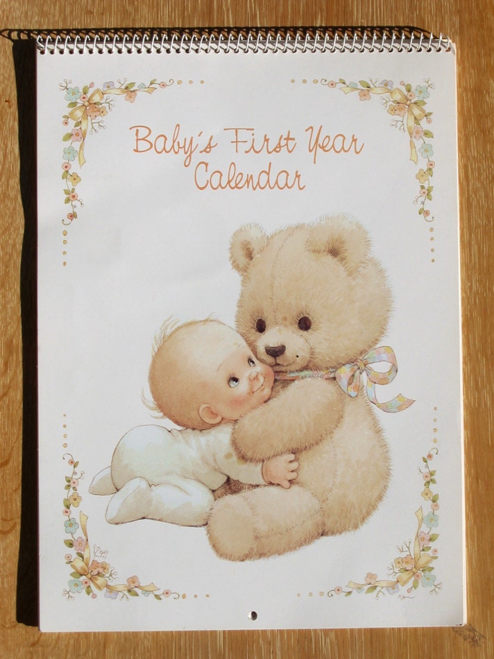 Babys First Year Unused Current Calendar W Stickers By AmiableLeaf