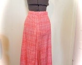 Cute Vintage 60s Red and White A-line Skirt S MED