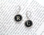 Jewelry Typewriter Key Earrings With Leverbacks - Custom Made - Typewriter Jewelry By Haute Keys