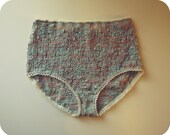 Teal Roses Sheer Lace High Waist Wedding Undies