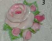shabby chic handmade cabochon for jewelry scrapbooking crafts cottage home decor Large Rose 3