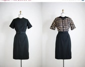 25% OFF SALE 50s dress / 1950s two-piece sheath dress / Caledonia dress