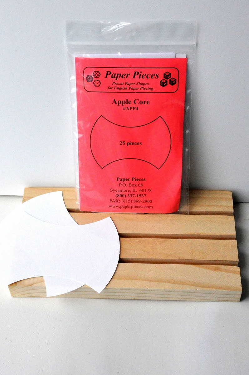 Apple Core Paper Pieces for English Paper Piecing