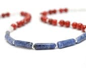 Fourth of July Necklace Red White Blue Sailor Patrotic Memorial Day Labor Day Summer Picnic Fashin American Flag