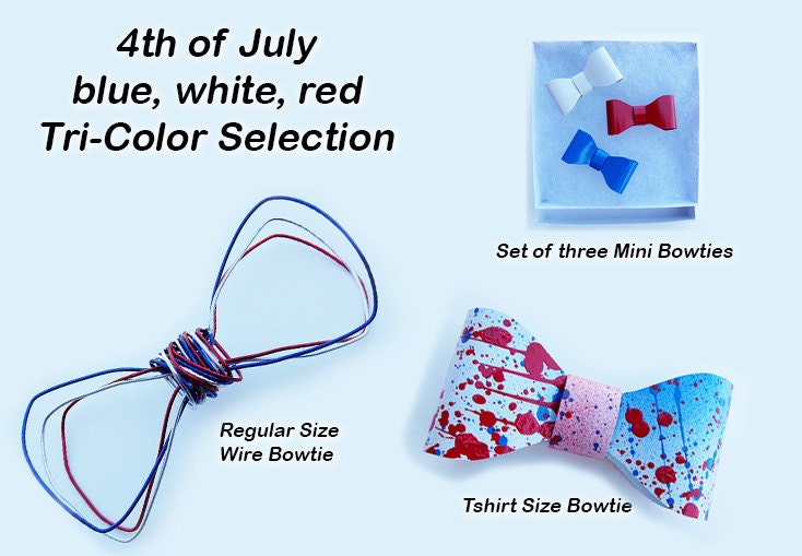 Metal, Steel Bow Tie, 4th of July Edition