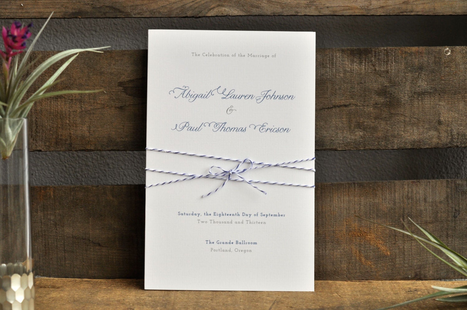 Booklet Wedding Program - Sweetly Wrapped