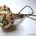 Beaded beads earrings - CREAM STAR - Globe Beaded Earrings on handmade copper earwire