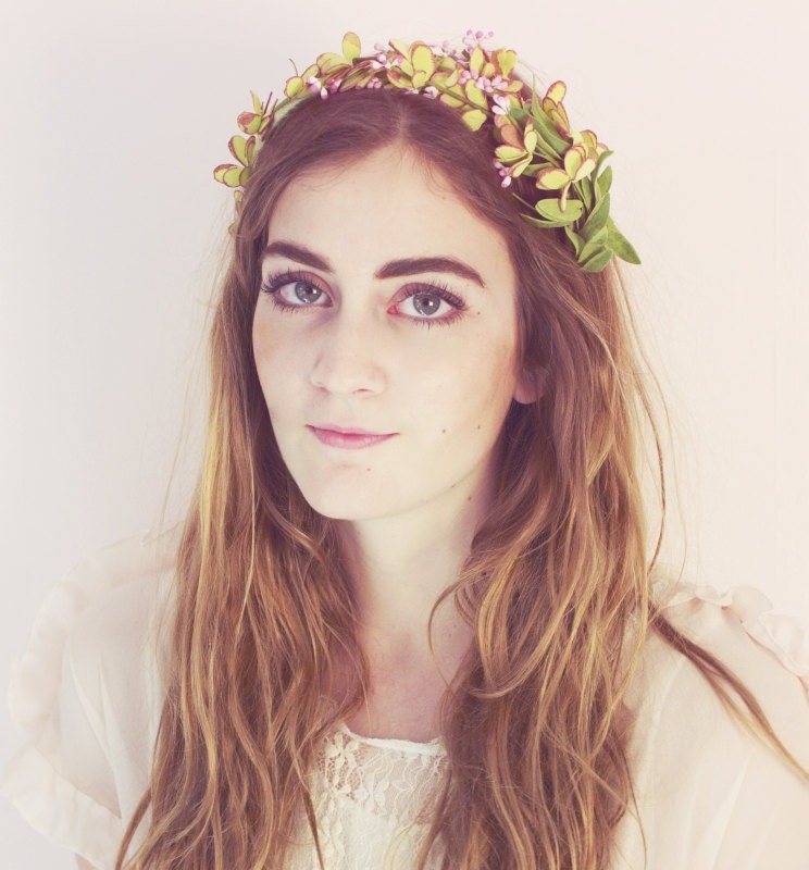 Pastel Moss and Vine Headband