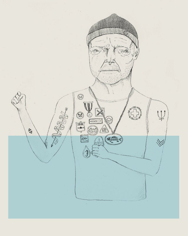ORIGINAL ILLUSTRATION // The Fisherman (Your Family History) Illustration Print