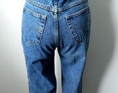 Vintage VERSACE Jeans 28 Waist Blue Denim High Waist Skinny Made in Italy