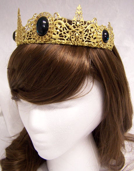 Irish Princess Brass Filigree Tiara Crown Tudor Renaissance Medieval Game of Thrones