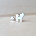 Stargazing Fox and Star Stud Earrings Ready to Ship