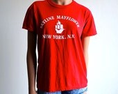 Vintage 1970's New York City NY Skyline Mayflower Women's Small Medium Men's Small