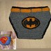 Instant Download Crochet Pattern- Batman and Superman Diaper Cover, Photp Prop (PDF47)