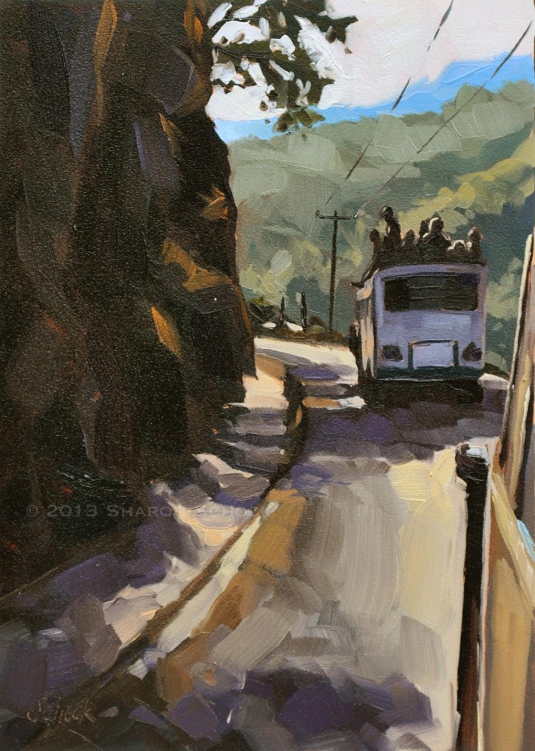 Landscape Oil Painting - Into Nepal - 5x7 - 100% charity donation