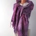 Cobweb Felted scarf - Lavender purple amethyst magenta Pink