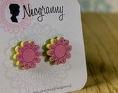 Lil' Daisy Studs Wood Earrings